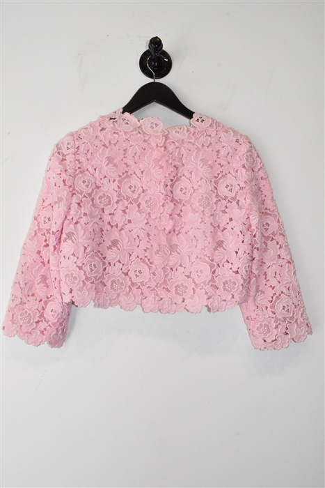 Pastel Pink Oscar de la Renta Cropped Top, size 8