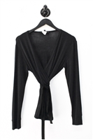 Basic Black Comrags Wrap Top, size M
