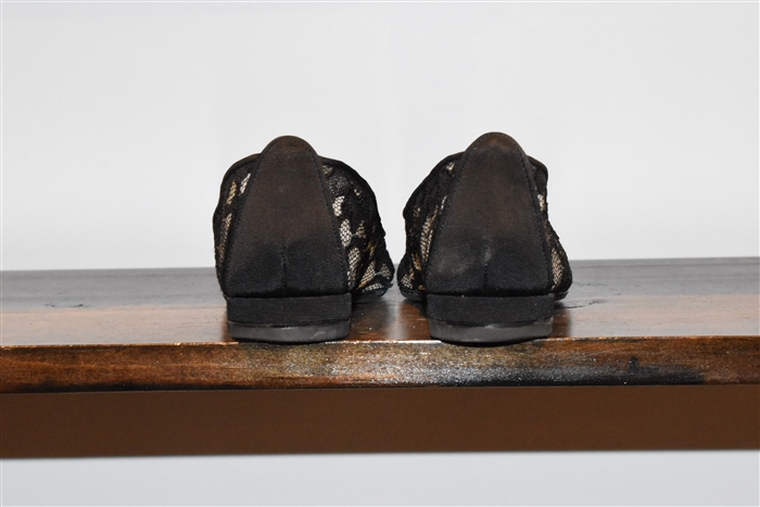 Black Lace Manolo Blahnik Slippers, size 6