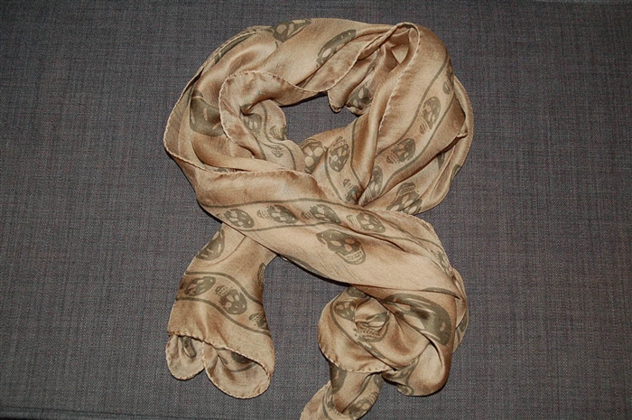 Dark Gold Alexander McQueen Scarf, size O/S