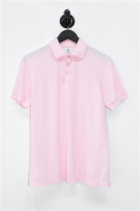 Pastel Pink Brunello Cucinelli Polo, size M