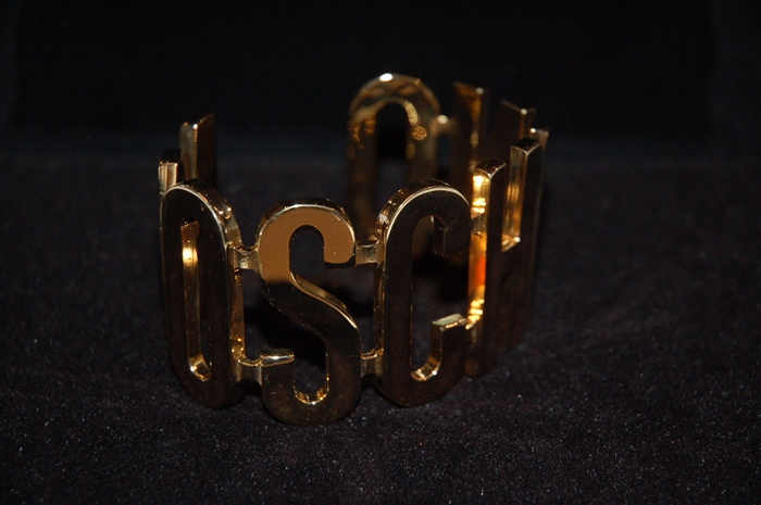 Gold Moschino Cuff, size O/S