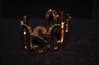 Gold Moschino Cuff, size O/S