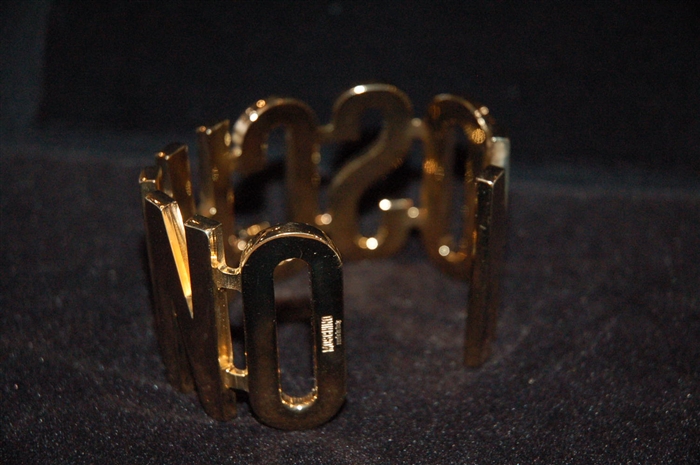 Gold Moschino Cuff, size O/S
