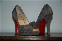 Smoky Gray Christian Louboutin Peep-Toe, size 7.5
