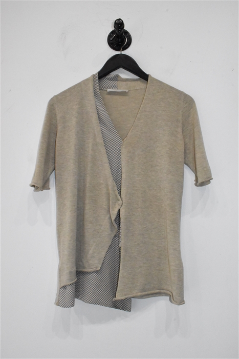 Beige Melange Fabiana Filippi Short-Sleeved Top, size S