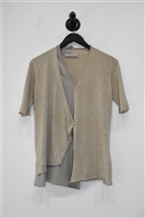 Beige Melange Fabiana Filippi Short-Sleeved Top, size S