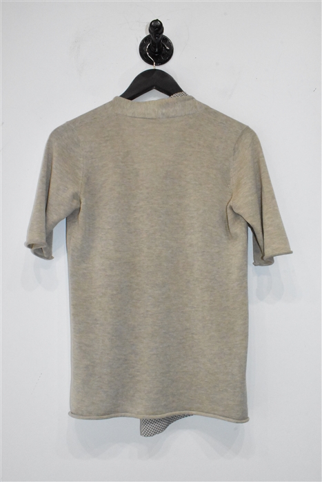 Beige Melange Fabiana Filippi Short-Sleeved Top, size S