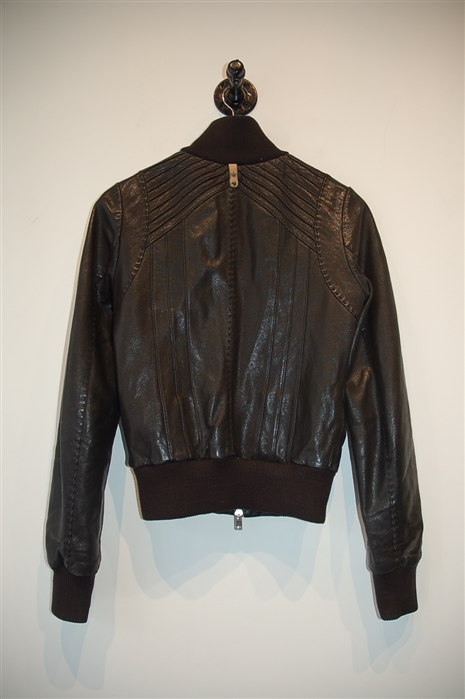 Black Leather Mackage Leather Jacket, size XS