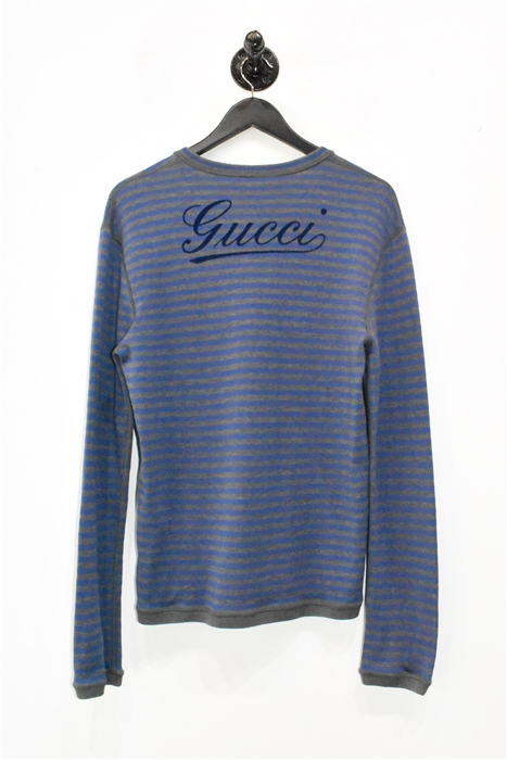 Blue Stripe Gucci T-Shirt, size M