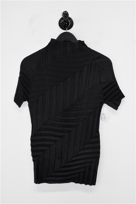Basic Black Issey Miyake Short-Sleeved Top, size S