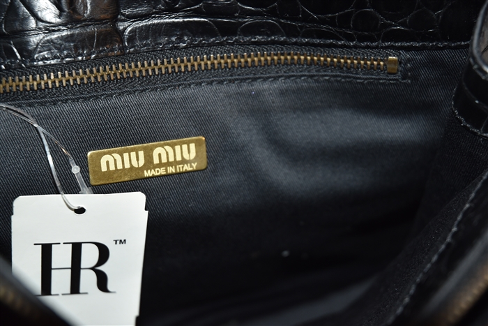 Black Leather Miu Miu Handbag, size S