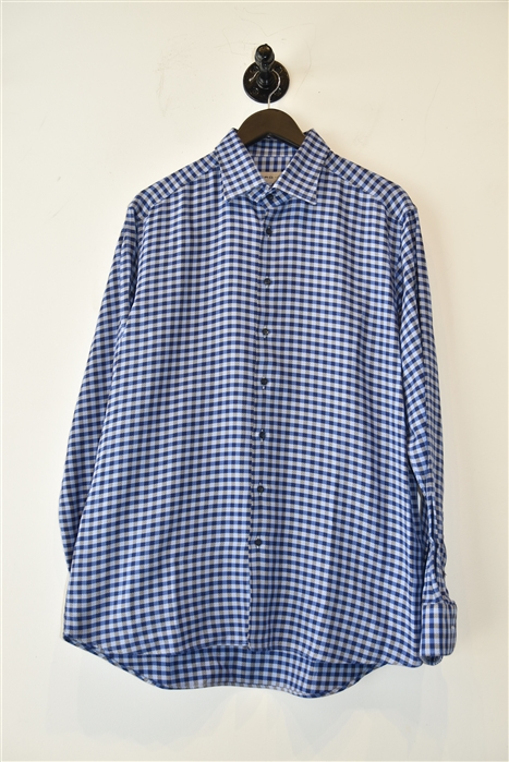 Blue Check Etro Button Shirt, size XL