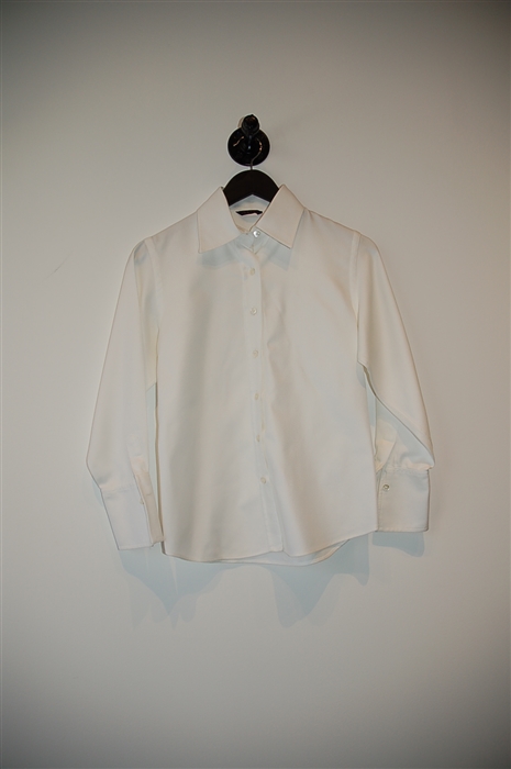 Soft White Pink Tartan Button Shirt, size S