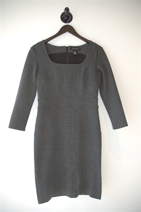Charcoal Pink Tartan Sheath Dress, size S