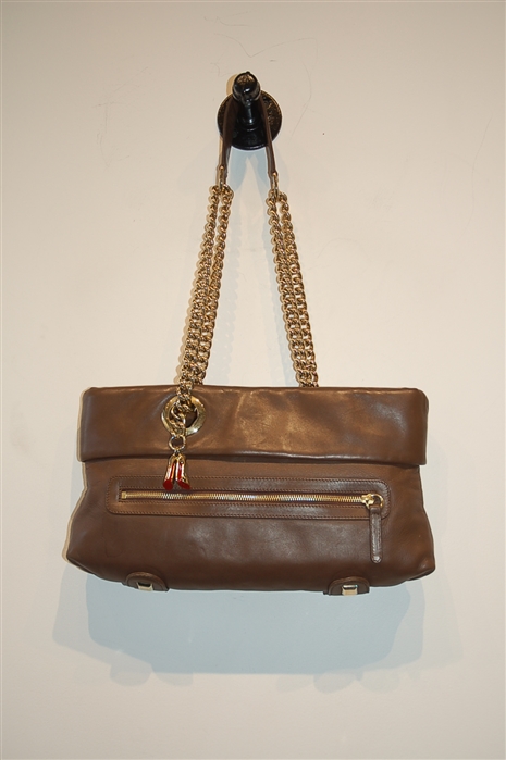 Chocolate Christian Louboutin Shoulder Bag, size S