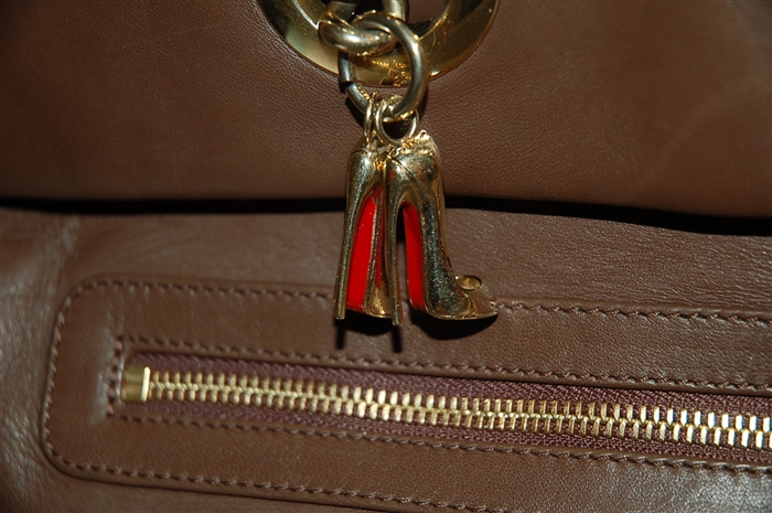 Chocolate Christian Louboutin Shoulder Bag, size S