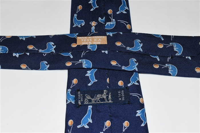 Navy Hermes Tie, size O/S