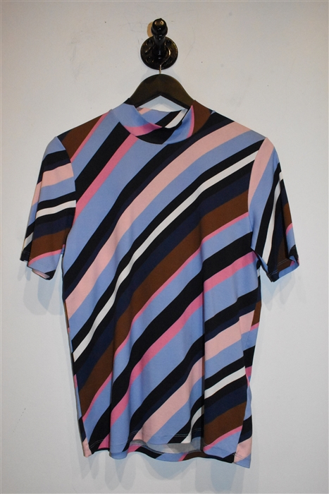 Striped Marc Cain Short-Sleeved Top, size M