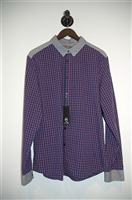 Blue Check Alexander McQueen - McQ Button Shirt, size XL