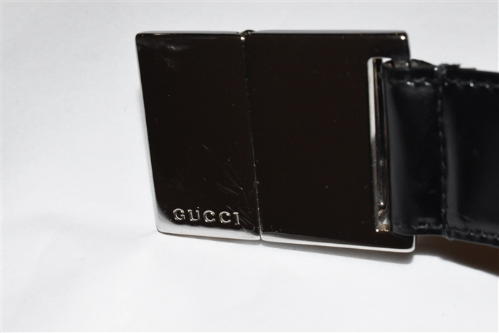 Black Leather Gucci Belt, size S