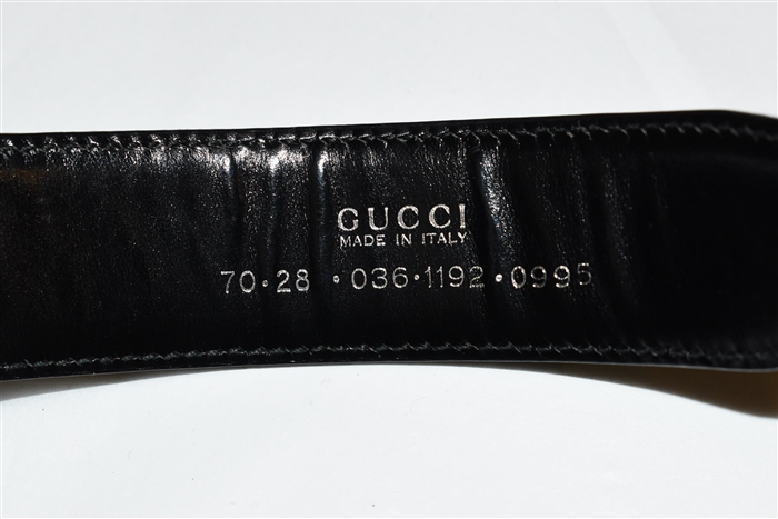 Black Leather Gucci Belt, size S
