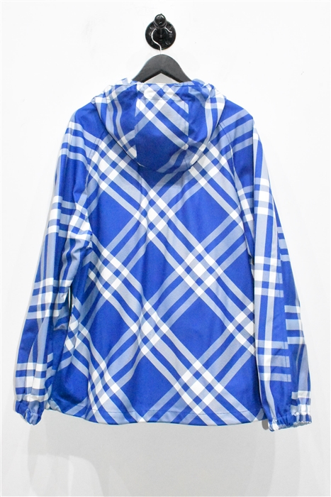 Blue Check Burberry Technical Jacket, size L