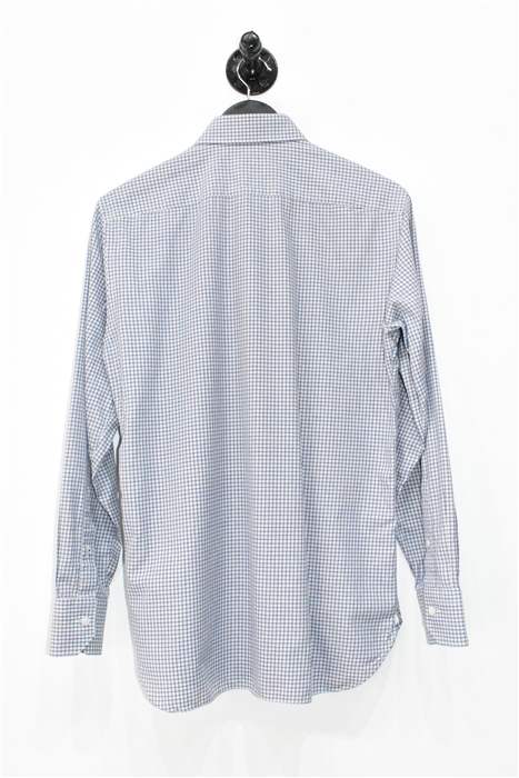 Navy Check Ermenegildo Zegna Button Shirt, size M