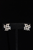 Silver Swarovski Earrings, size O/S