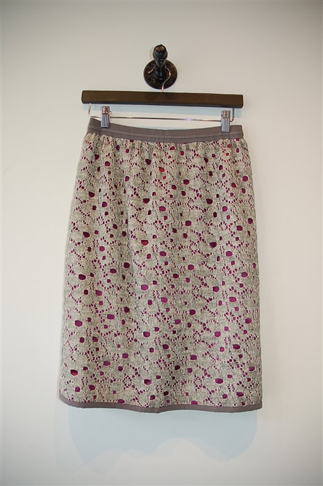 Silver Lida Baday Pencil Skirt, size 4