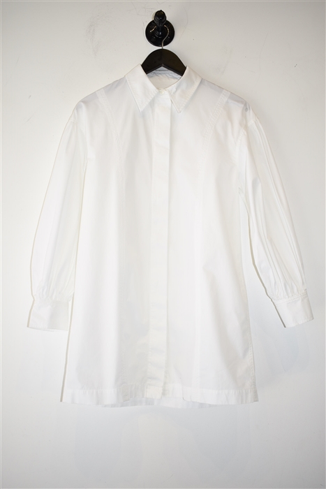 Bright White Loulou Studio Button Shirt, size XS