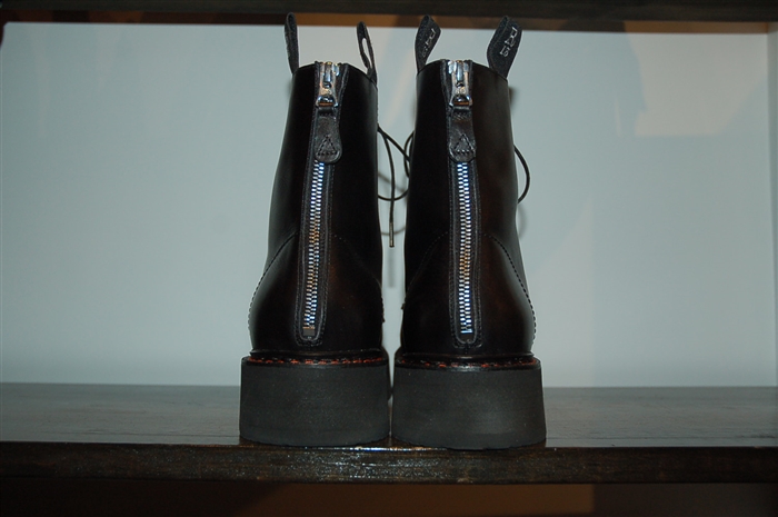 Black Leather R13 Combat Boots, size 7