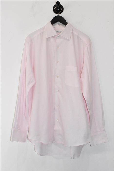 Pastel Pink Loro Piana Button Shirt, size XL