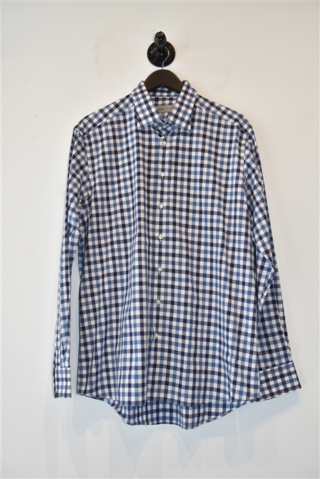 Blue Check Etro Button Shirt, size XL