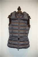 Dark Silver Seventy Puffer Vest, size 8