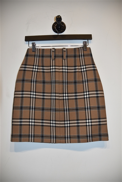 Beige Check Sandro Pencil Skirt, size XS