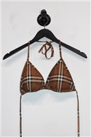 Check Burberry Bikini Top, size L