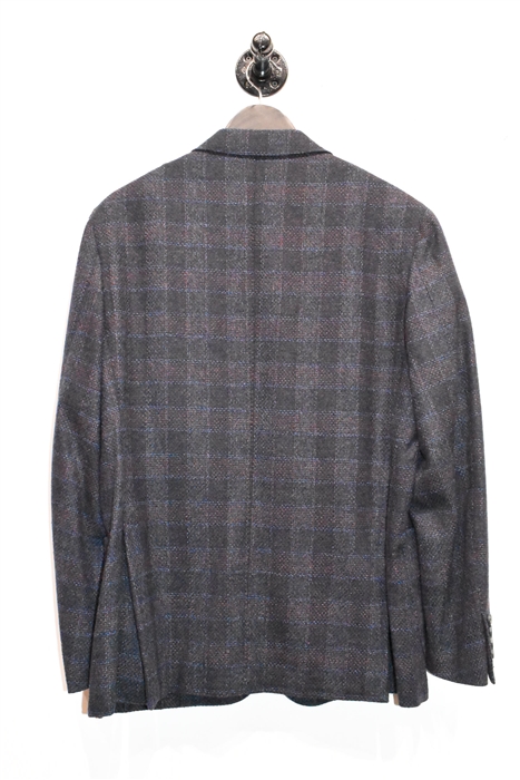 Navy Check Maurizio Baldassari Sport Coat, size 42