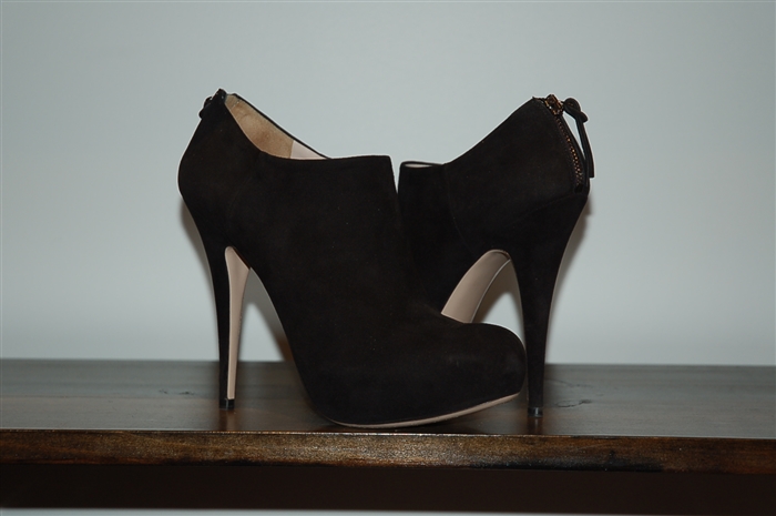 Black Suede Miu Miu Booties, size 8