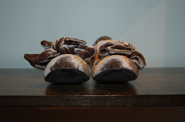 Dark Taupe Miu Miu Ballet Flats, size 8