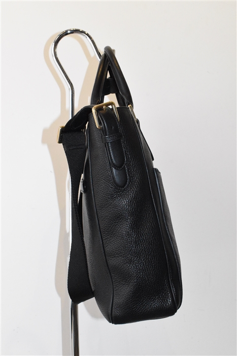 Black Leather Smythson Tote, size L