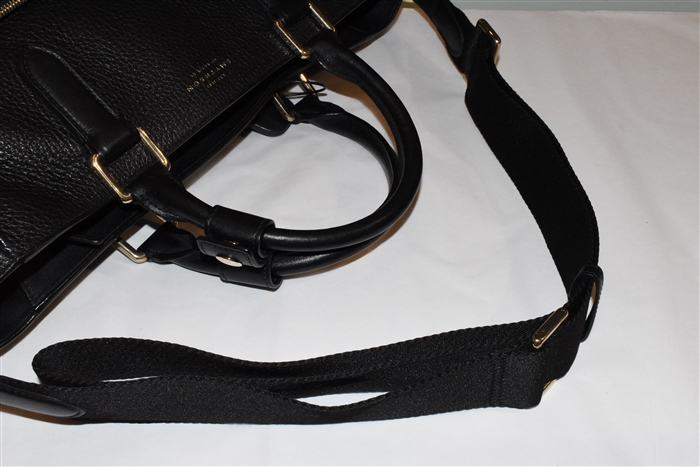 Black Leather Smythson Tote, size L
