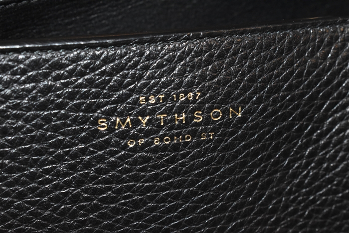 Black Leather Smythson Tote, size L