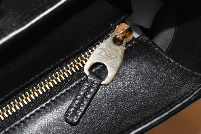 Black Leather Smythson Tote, size L