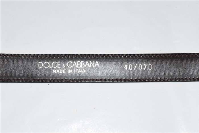 Black Leather D&G - Dolce & Gabbana Belt, size S