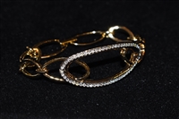 Gold Swarovski Bracelet, size O/S