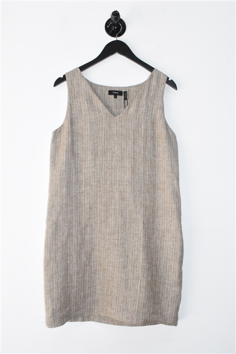 Brown Stripe Theory Shift Dress, size 4