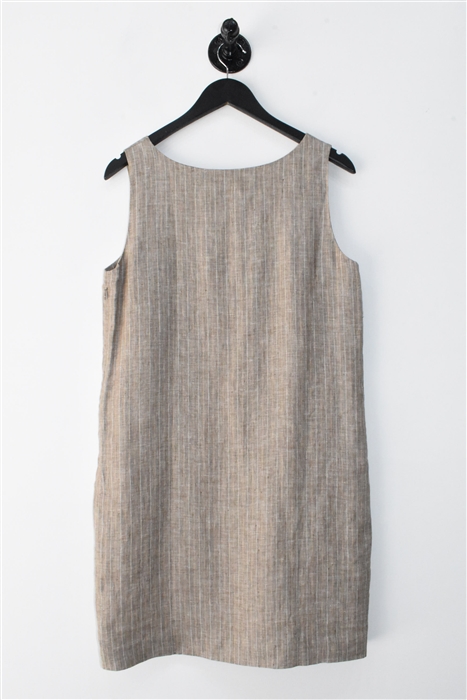 Brown Stripe Theory Shift Dress, size 4