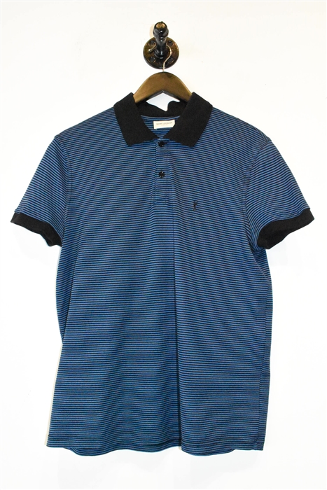 Blue Stripe Saint Laurent Polo, size S