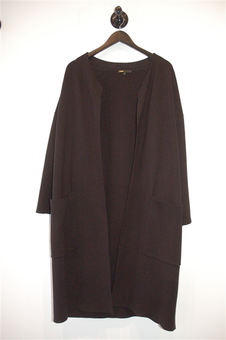 Basic Black Maje Long Coat, size O/S